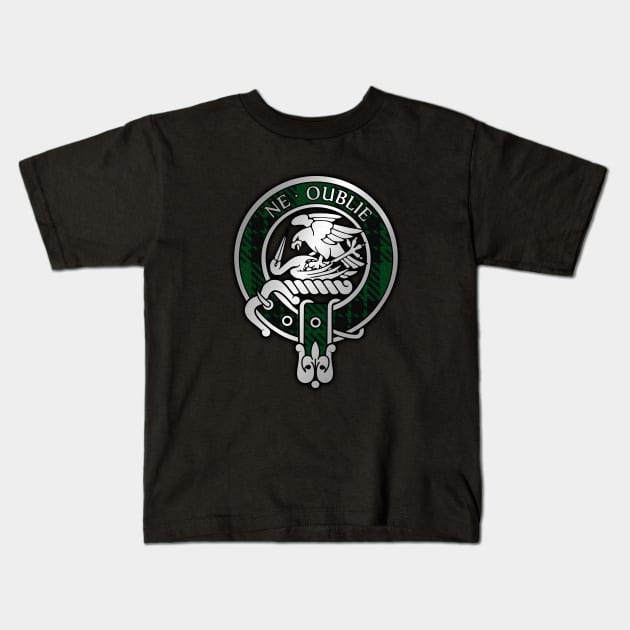 Clan Graham Crest & Tartan Kids T-Shirt by Taylor'd Designs